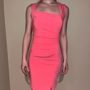 BEBE SIZE XXS CORAL COCKTAIL DRESS